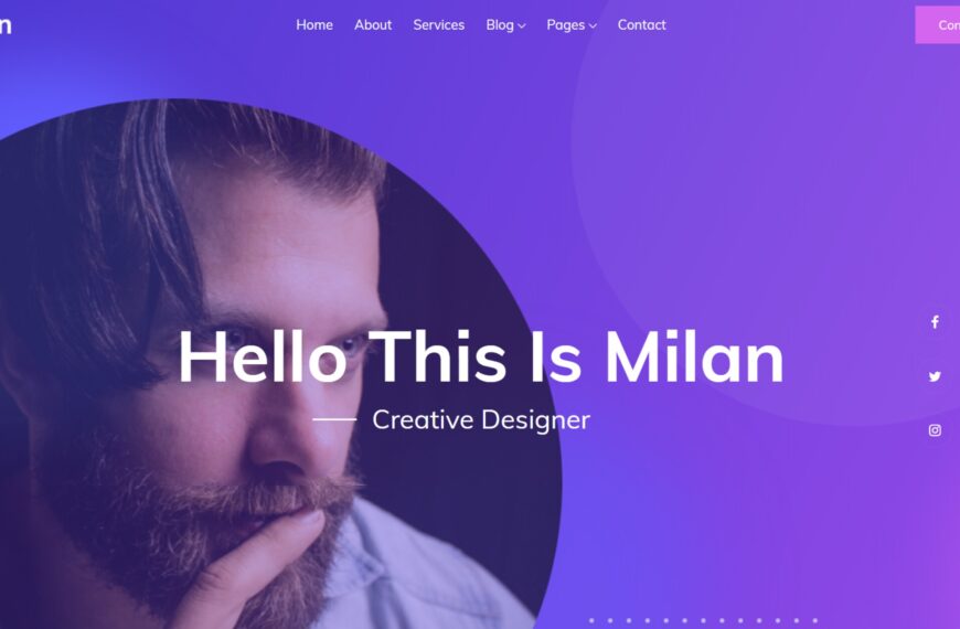 HTML5 Bootstrap 4 portfolio